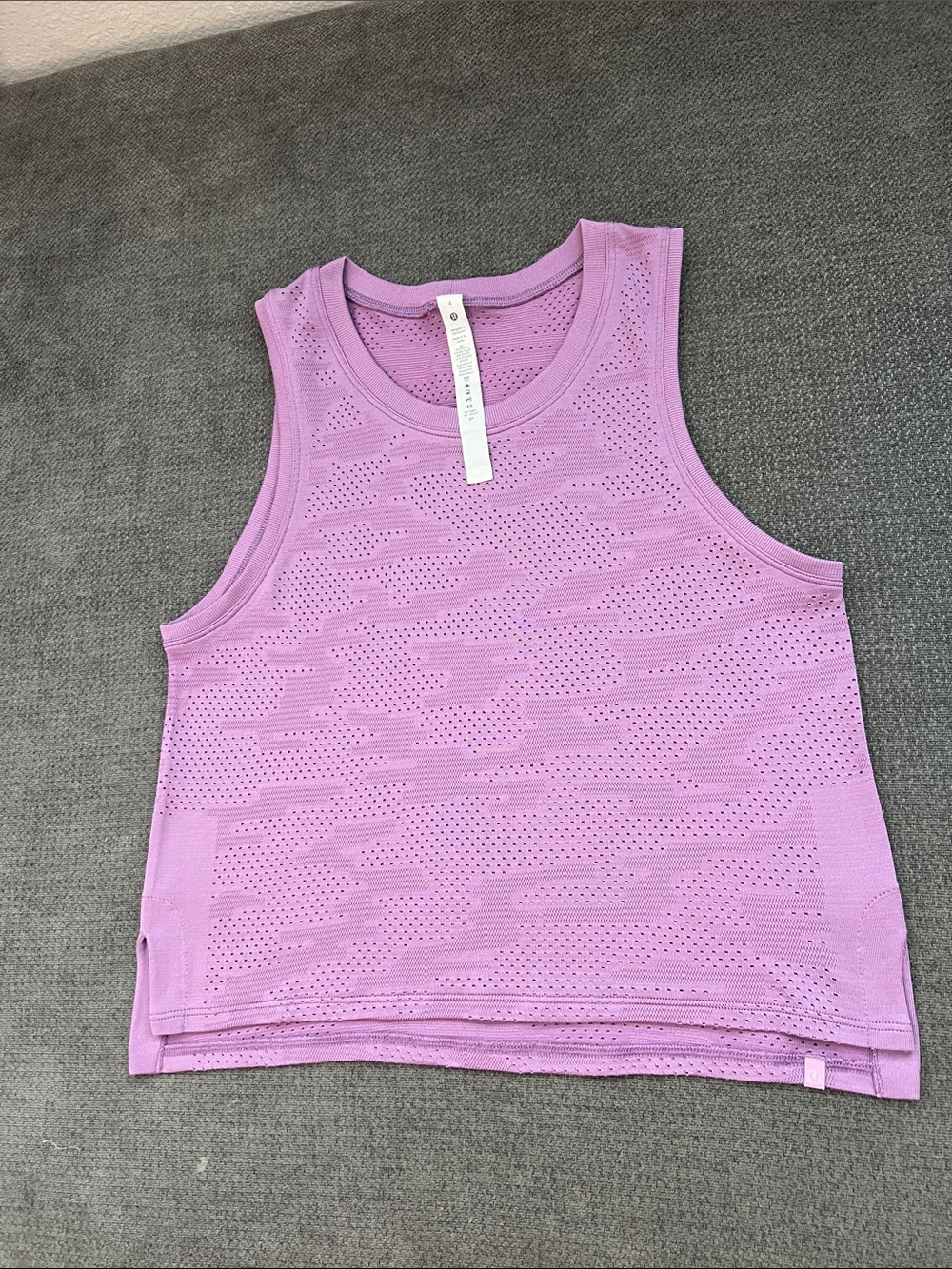 lululemon athletica Lavender Perforated Workout Tank